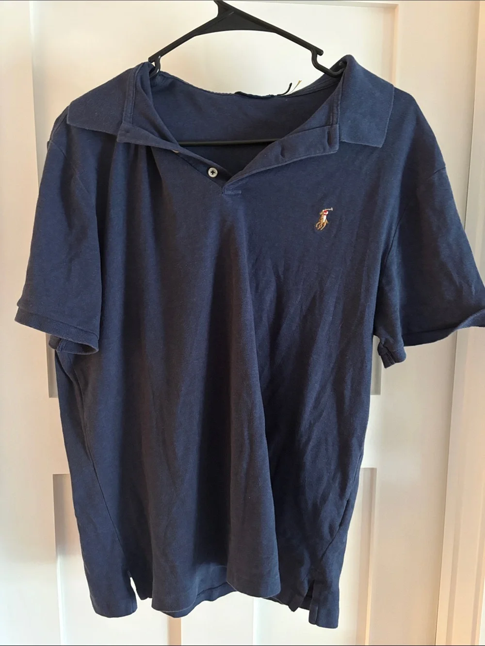 Ralph Lauren Navy Blue Short-Sleeve Polo with Embroidered Pony